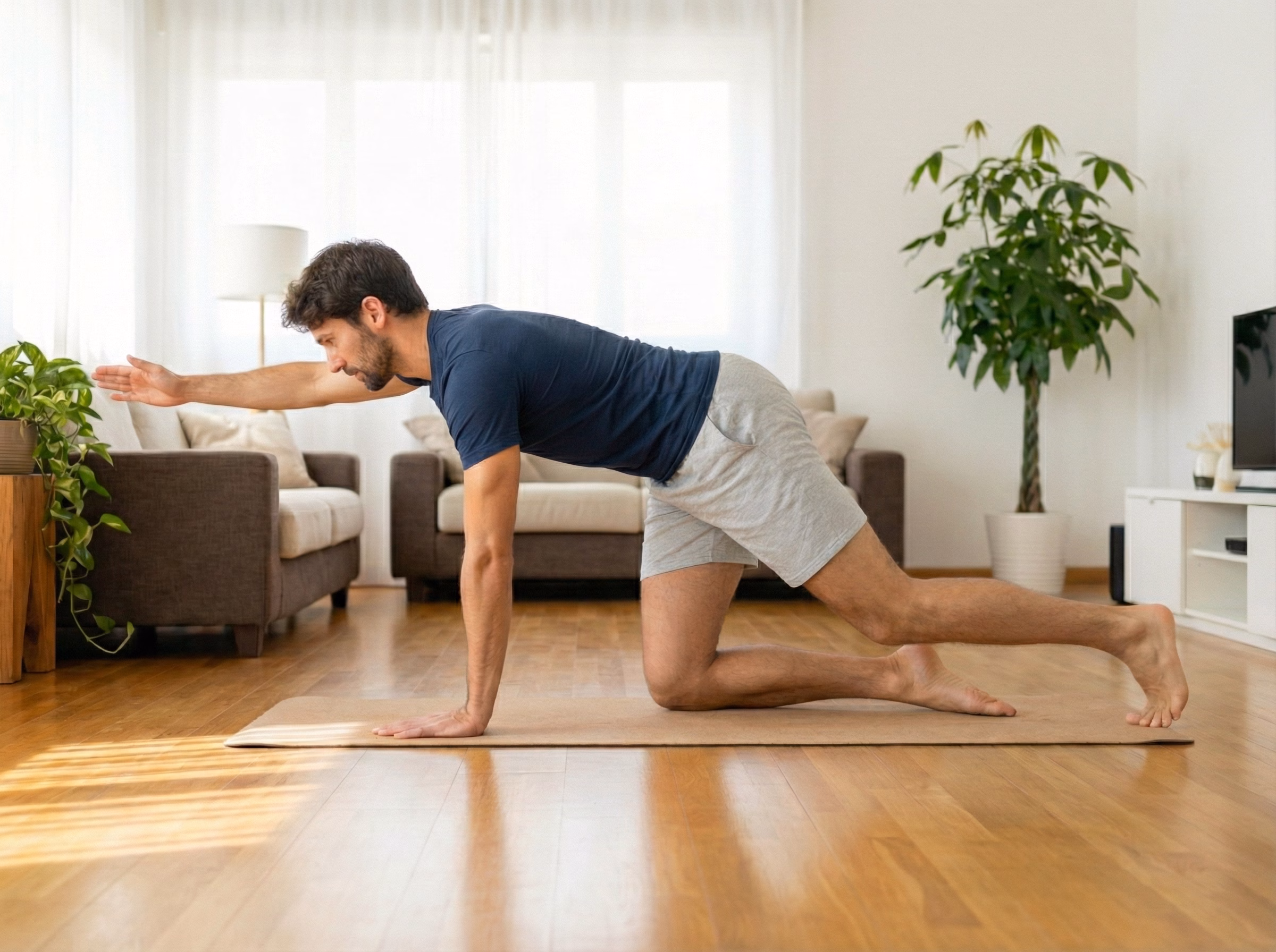 Step 2 – Full opposite arm and leg reach for Bird Dog