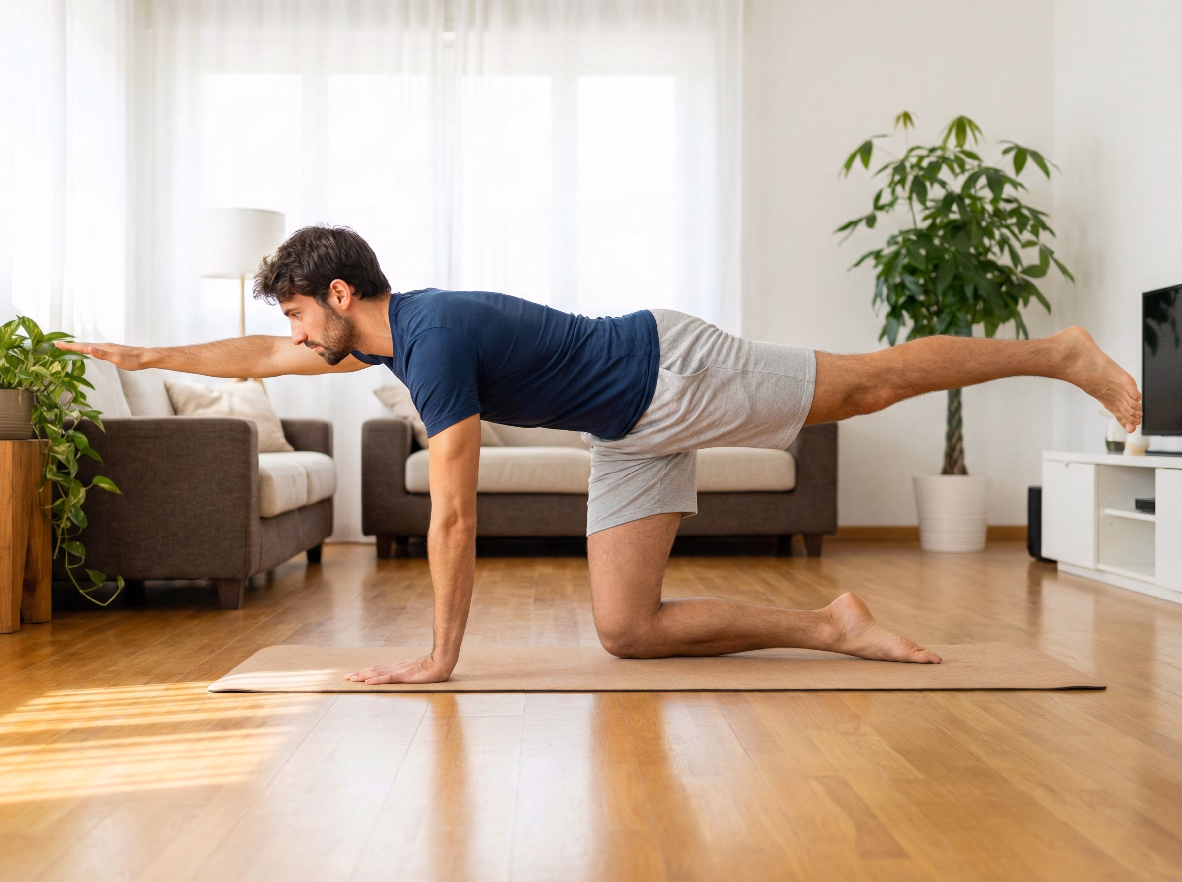 Step 3 – Switching sides maintaining spinal stability