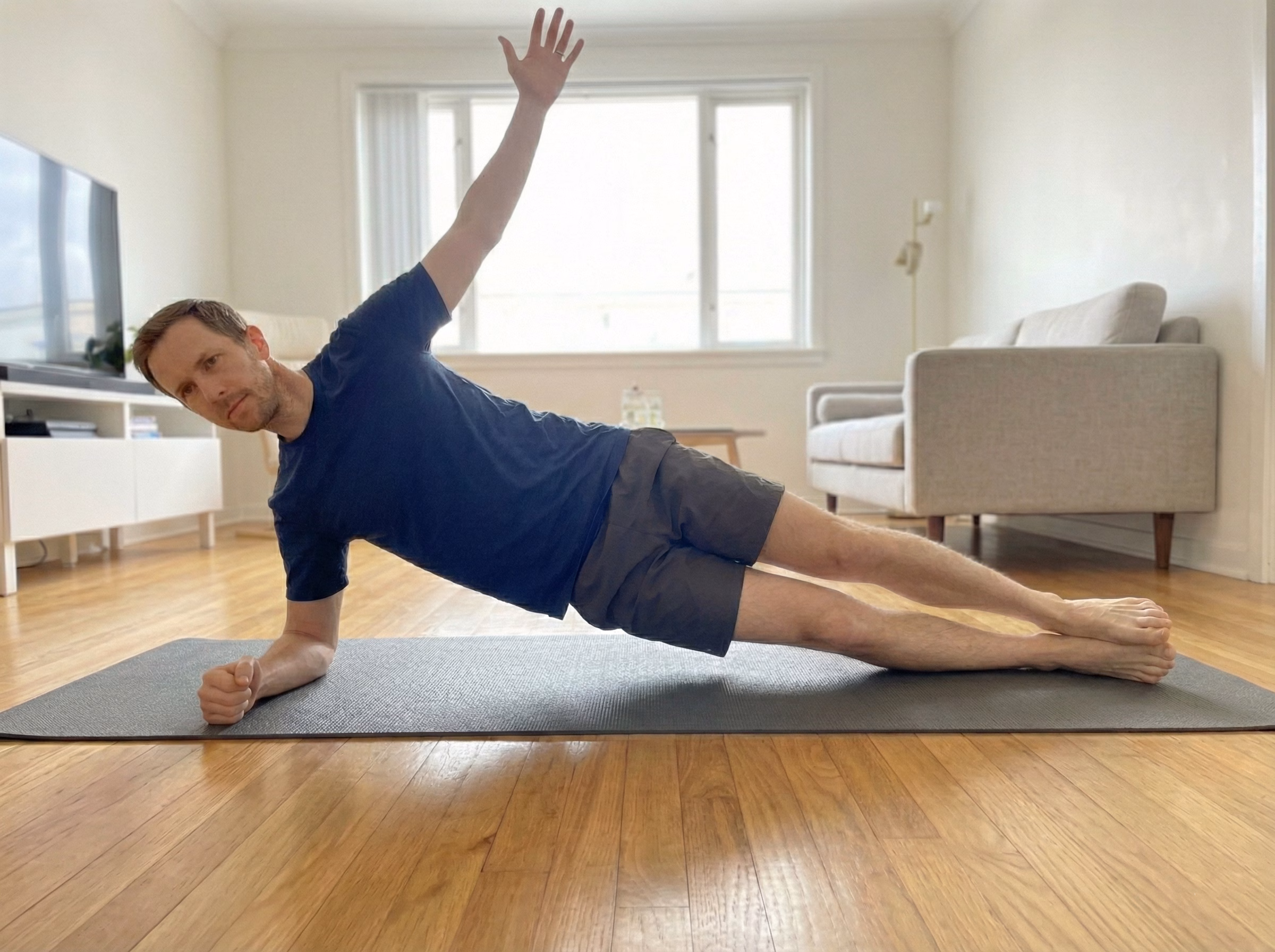 Step 3 – Full Side Plank with feet stacked