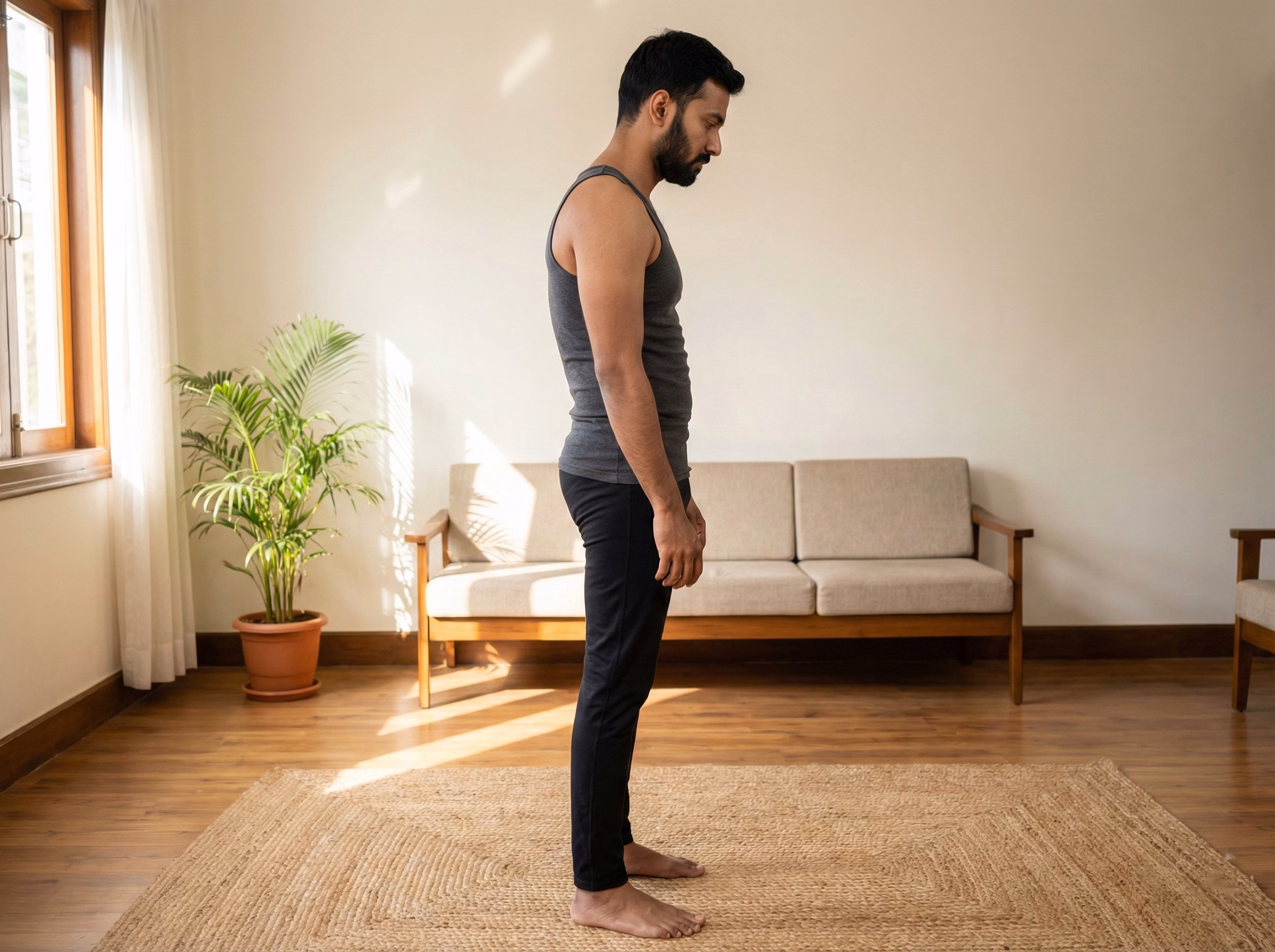 Step 1 – Neutral stand before posture fix