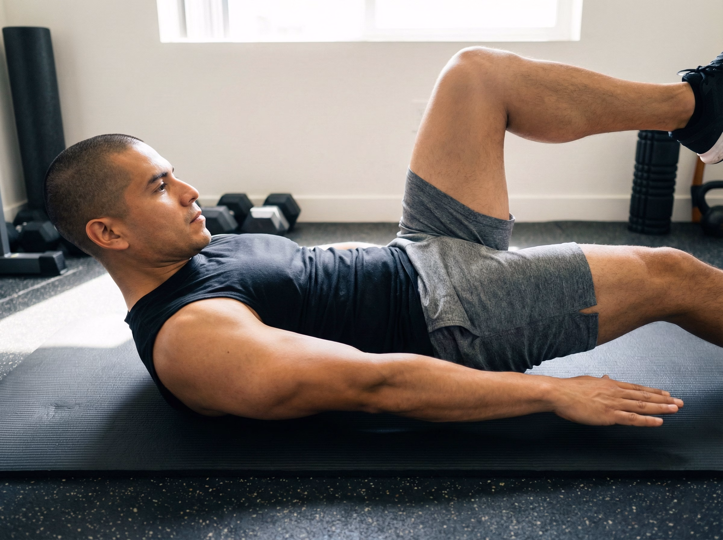 Dead bug exercise variation two