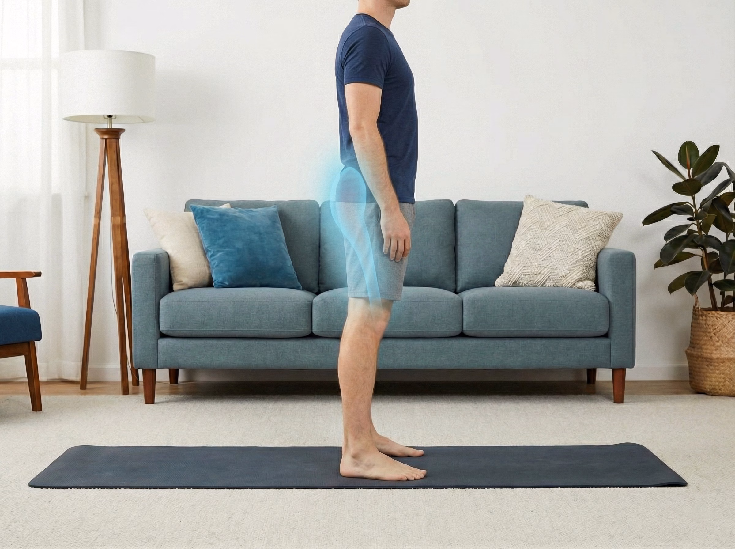 Standing posture out of swayback