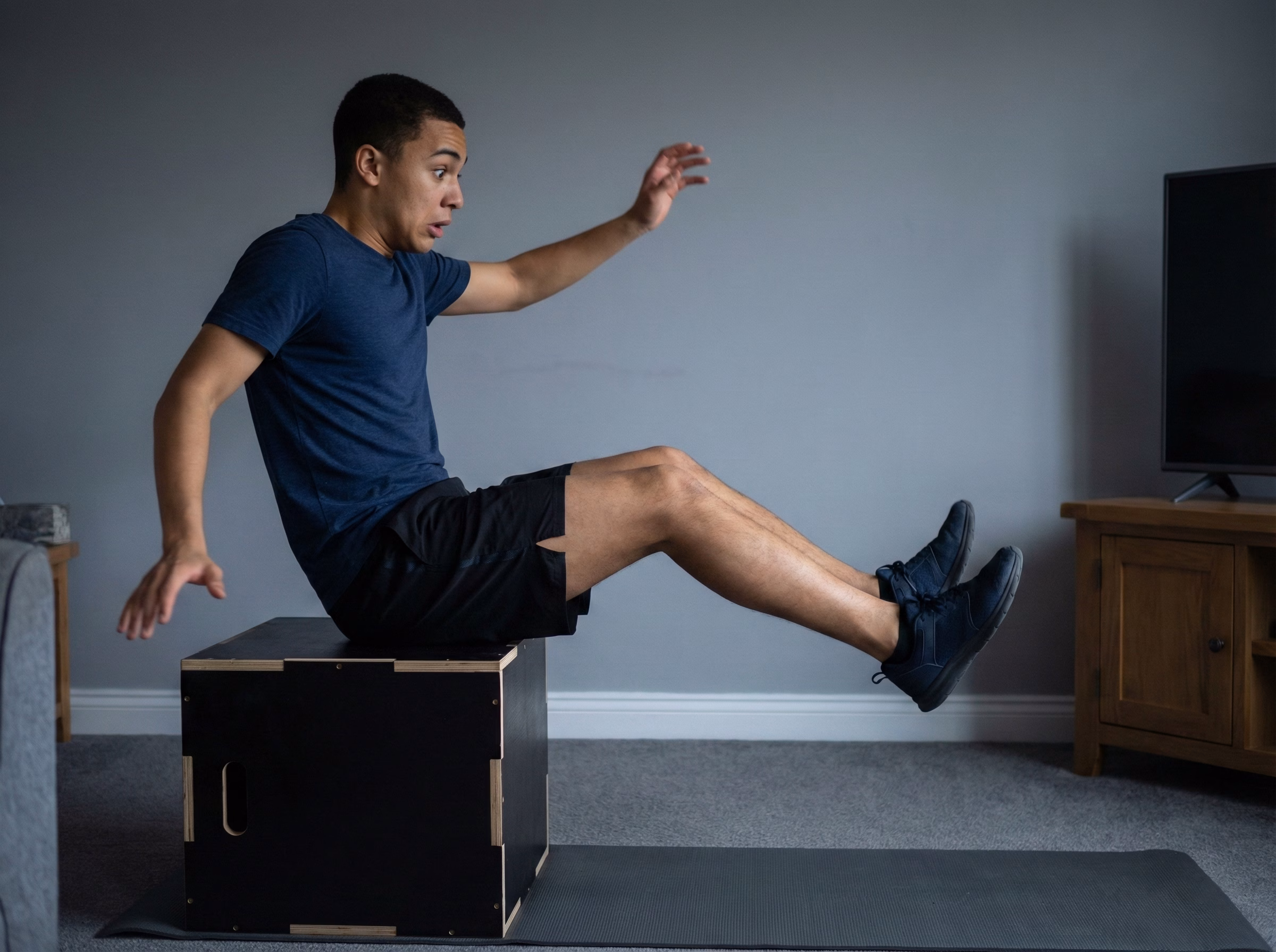 Mistake – Teen landing with stiff legs and loud, jarring impact