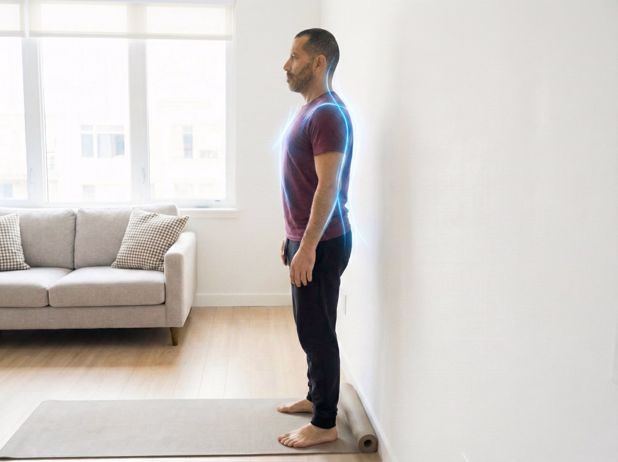 Before vs after posture comparison