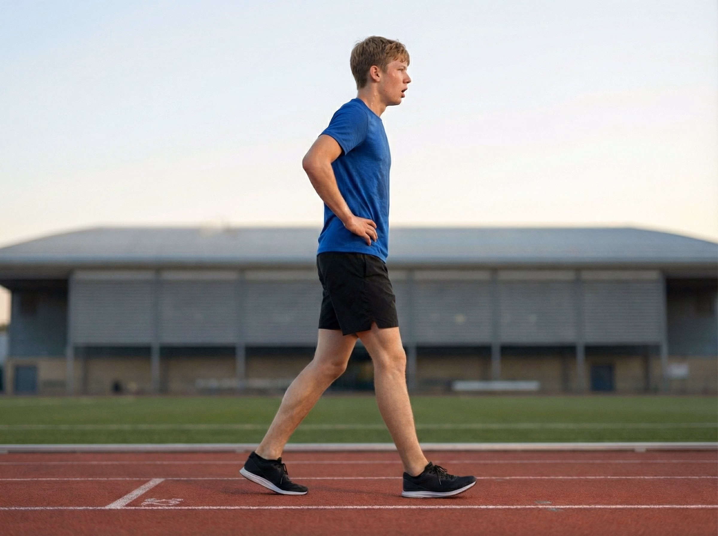 Step 3 – Teen walking calmly to recover between sprints