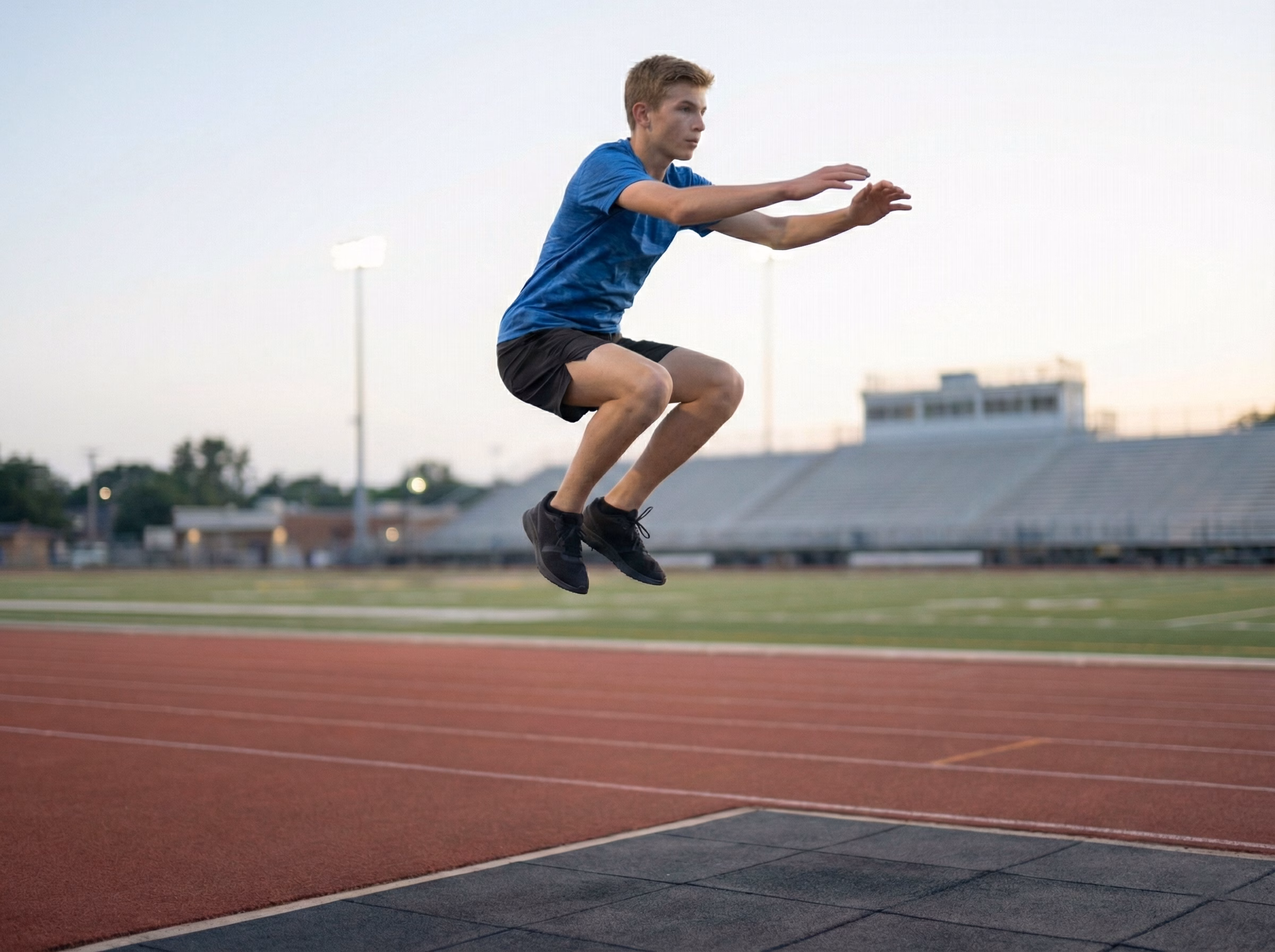 Power burpee variation with tuck jump for advanced youth athletes