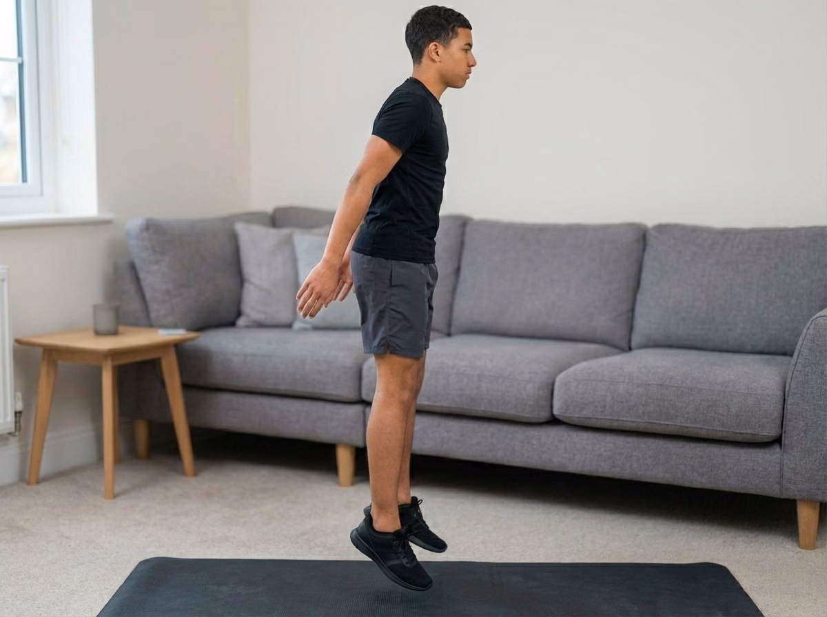 Jump squat variation for impact-based growth activation