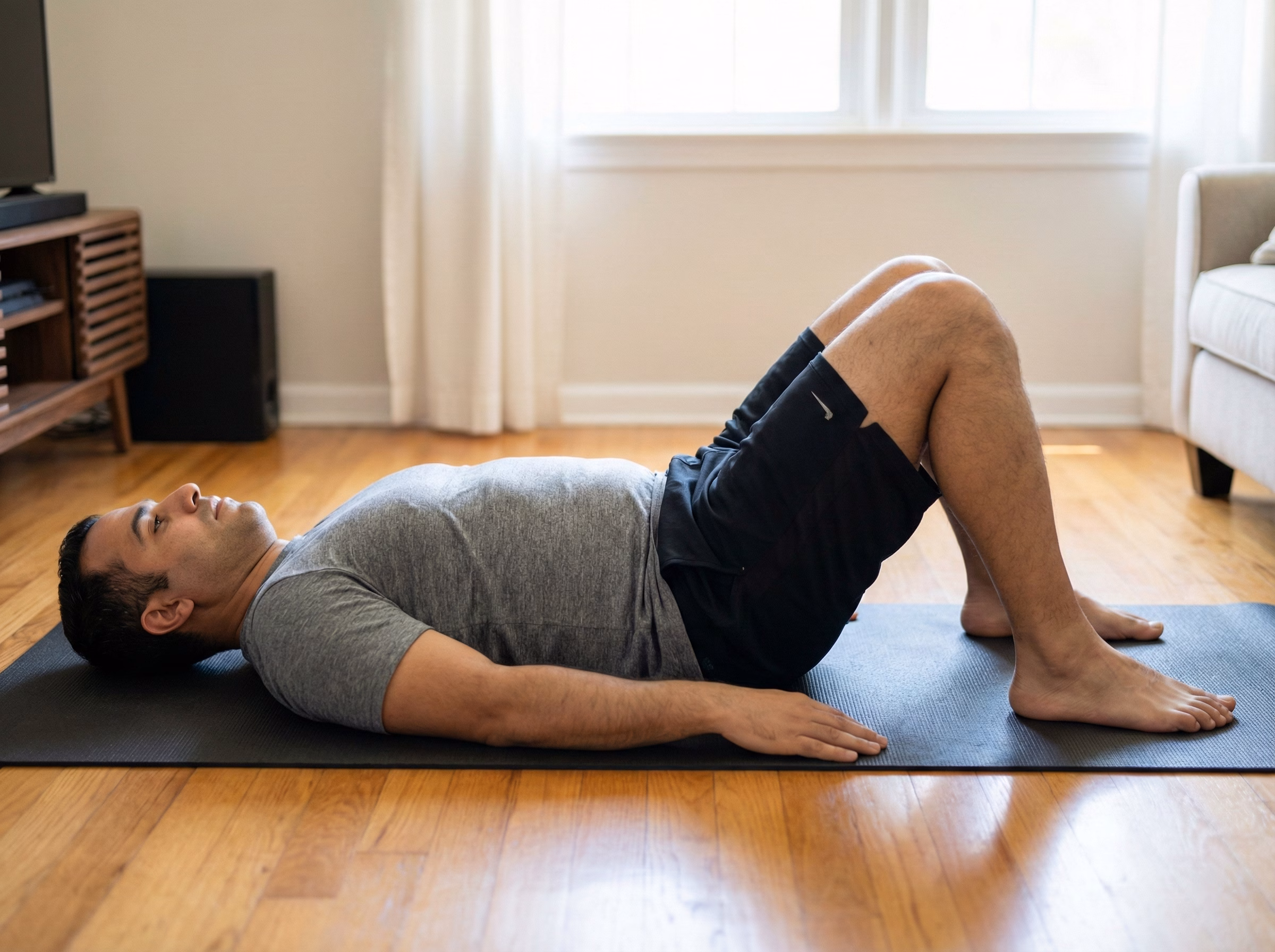 Posterior pelvic tilt exercise variation one