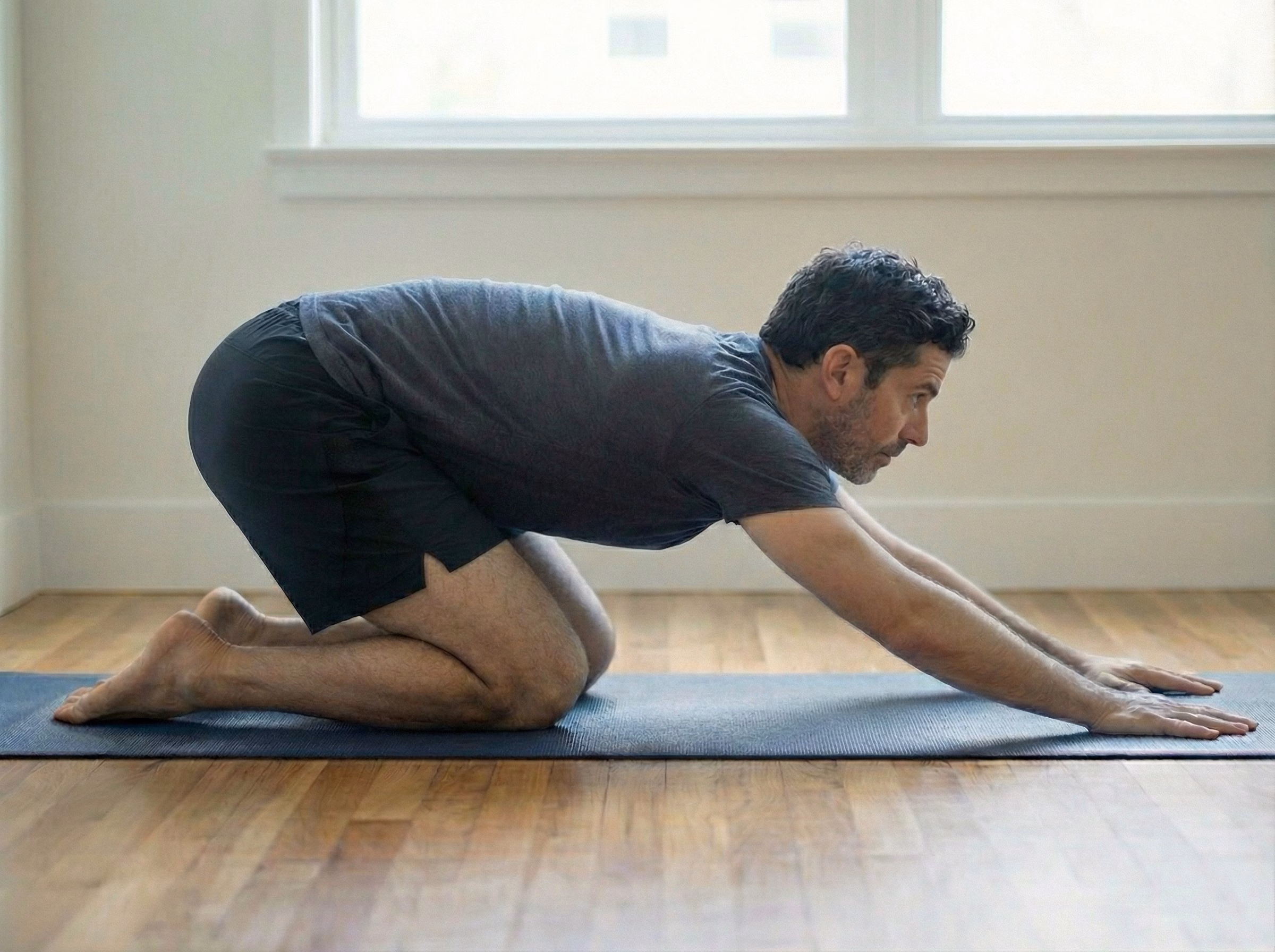 Child's Pose arm walk variation two