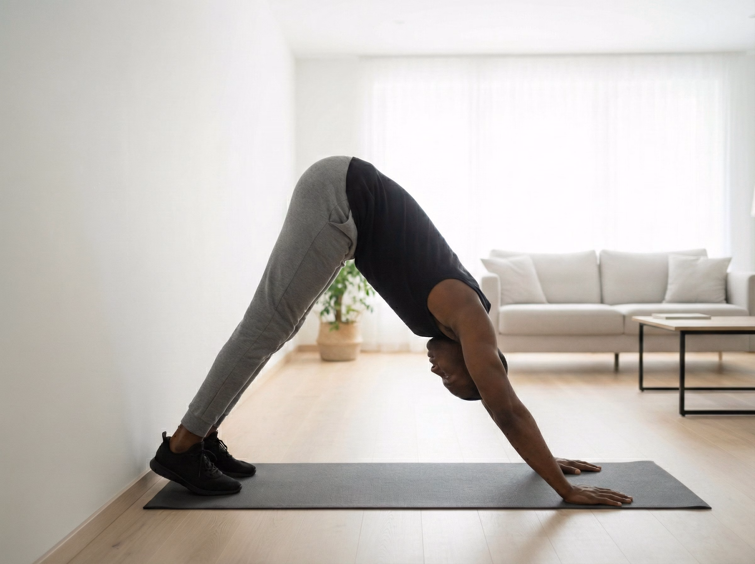 Wall calf stretch variation two