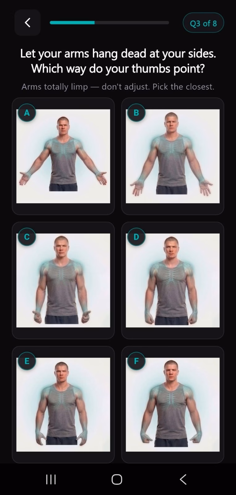 HEIGHT app adult report: height loss, recovered height, and a per-area posture breakdown